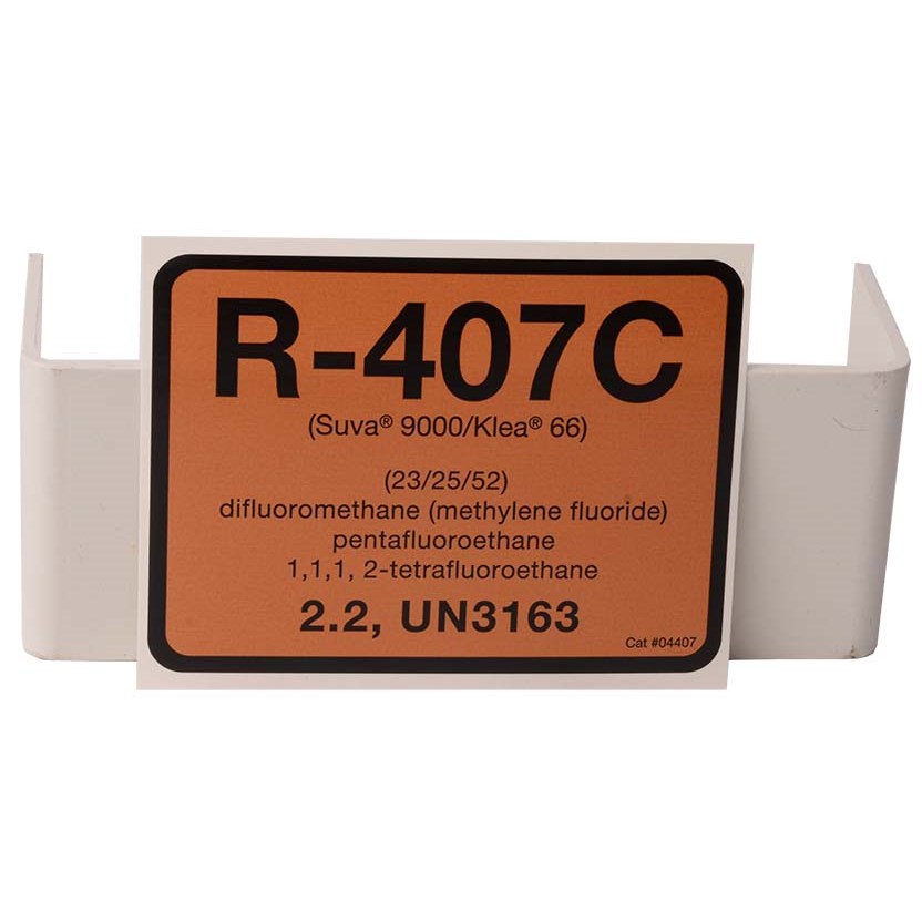 R-407C 10 Pack of KLEA 66 Refrigerant Label # 04407 R407C SUVA 9000 