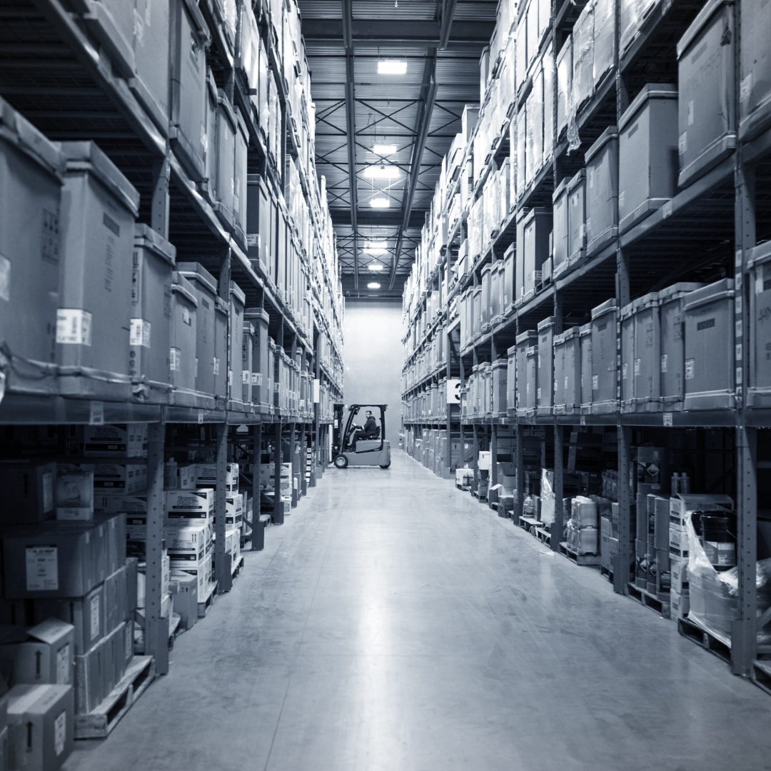 rsl warehouse with forklift in distance