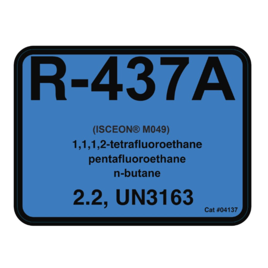 R437A M049 UN3163 Refrigerant Labels 10 pack