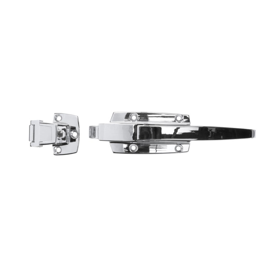 Keil Polished Chrome Walk-In Cooler Door Safety Latch and Strike with 3/4" to 1-5/8" Offset