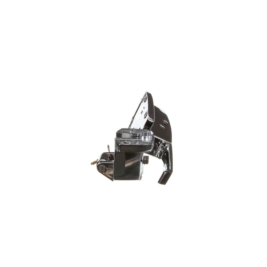 Keil Polished Chrome Heavy Duty Walk-In Door Safety Latch and Strike with 1/8" to 3/8" Offset and Cylinder Lock