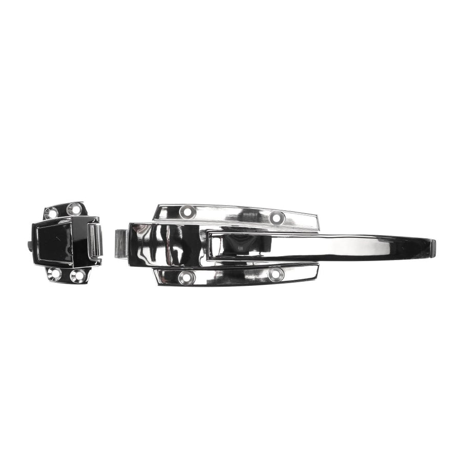 Keil Polished Chrome Heavy Duty Walk-In Door Safety Latch and Strike with 3/4" to 1-5/8" Offset
