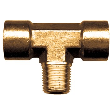 1/4" FPT X 1/4" FPT X 1/4" MPT Brass Male Branch Tee