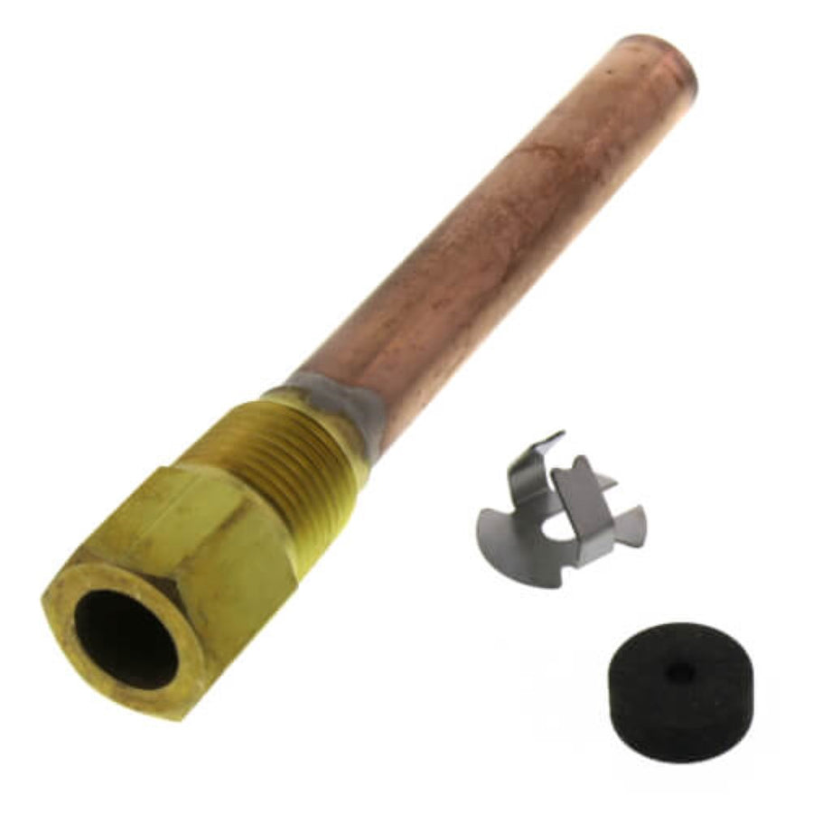 Honeywell 1/2" NPT Aquastat Copper Well Assembly with 4" Insertion
