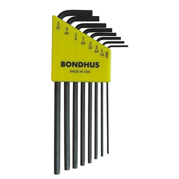 Bondhus Hex End Tip Hex Key L-Wrench Set | SAE |  8 Piece