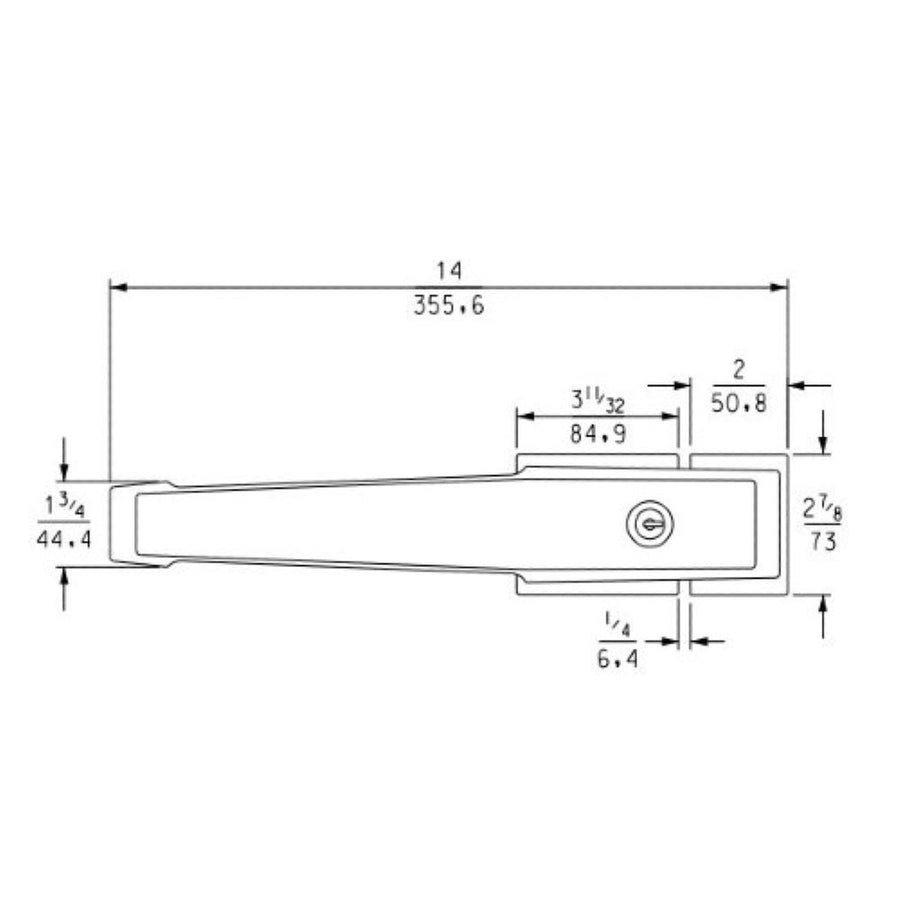 Kason 1236 Series SafeGuard Heavy Duty Polished Chrome Lever Locking Handle with Knob Turn Release