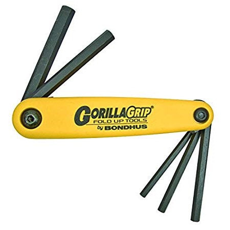 Bondhus GorillaGrip Hex End Tip Fold Up Tool | 5 Piece