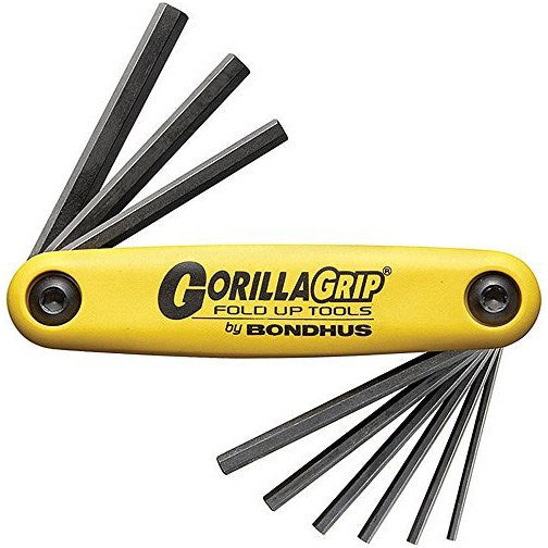 Bondhus GorillaGrip Hex End Tip Fold Up Tool | 9 Piece