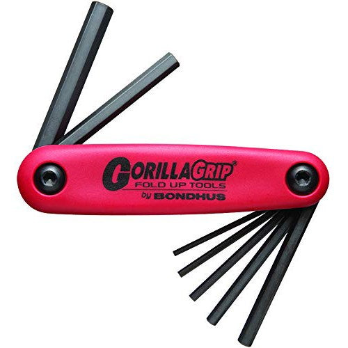 Bondhus GorillaGrip Hex End Tip Fold Up Tool | 7 Piece
