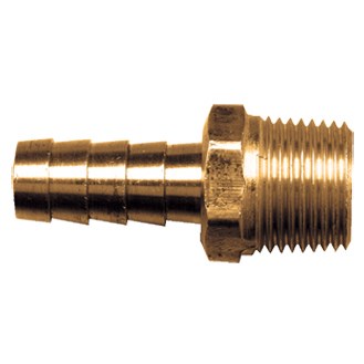 1/4" Hose Barb X 1/4" MPT Brass Male Hose Barb Coupler