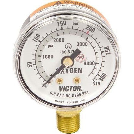 Victor 1/8" NPT 15 PSI Gauge