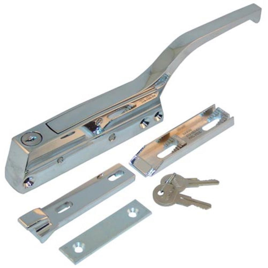 Kason 172 Series Magnetic Edgemount Mechanical Latch and Strike with Offset Handle and Cylinder Lock