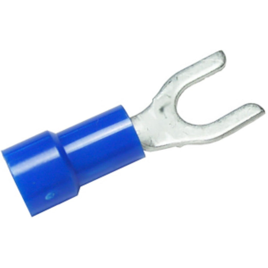 Pico 600V #6 Blue Vinyl Insulated Flared Spade Connector | 16-14 AWG | 100 Pack