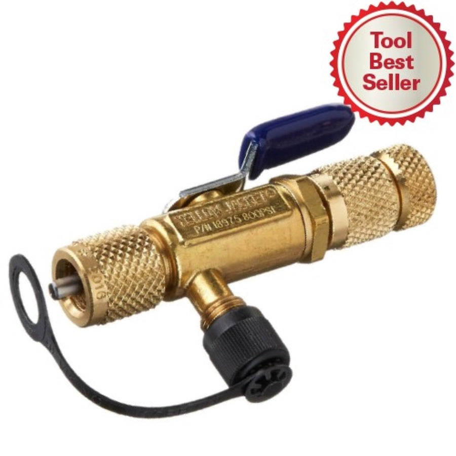Yellow Jacket 1/4" 4-in-1 Vacuum Charge Valve with Side Port