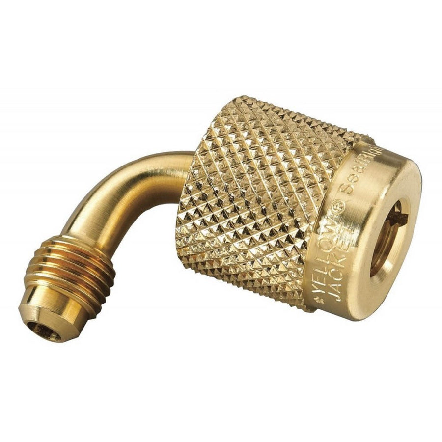 Yellow Jacket 90 Degree 1/4" SealRight X 1/4" Male Flare Quick Coupler