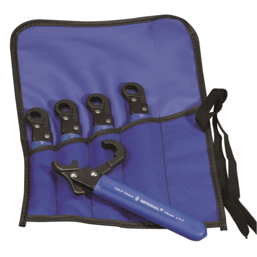 Imperial Kwik-Tite 4 Piece Ratchet Wrench Refrigeration Kit with Pouch