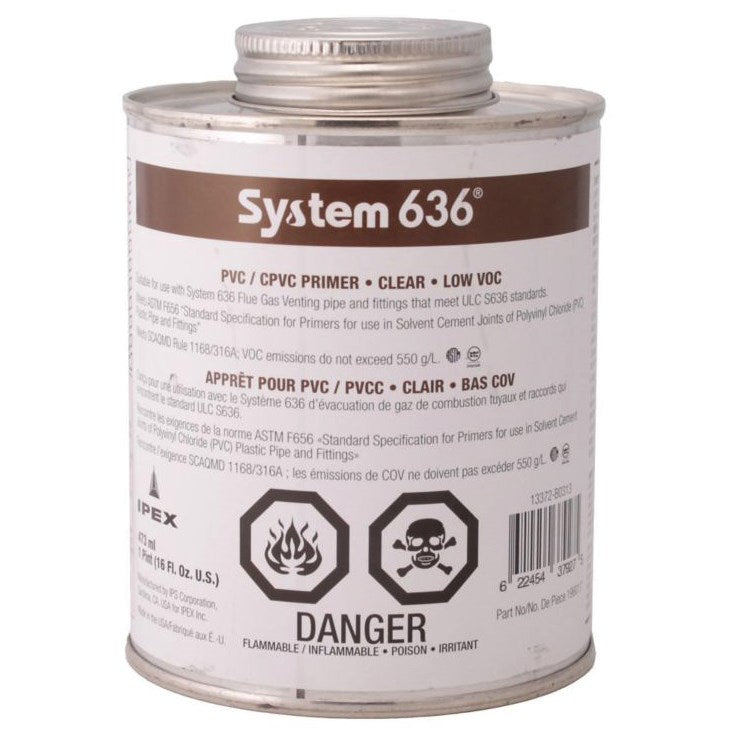 IPEX System 636 PVC/CPVC Clear Primer | 1 Pint