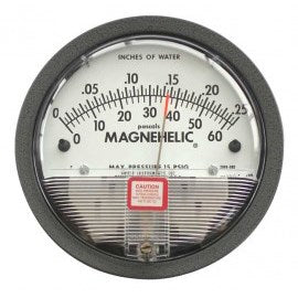 Dwyer Magnehelic Differential Pressure Gauge | 4" Dial | 0-0.5" WC and 0-125 Pa