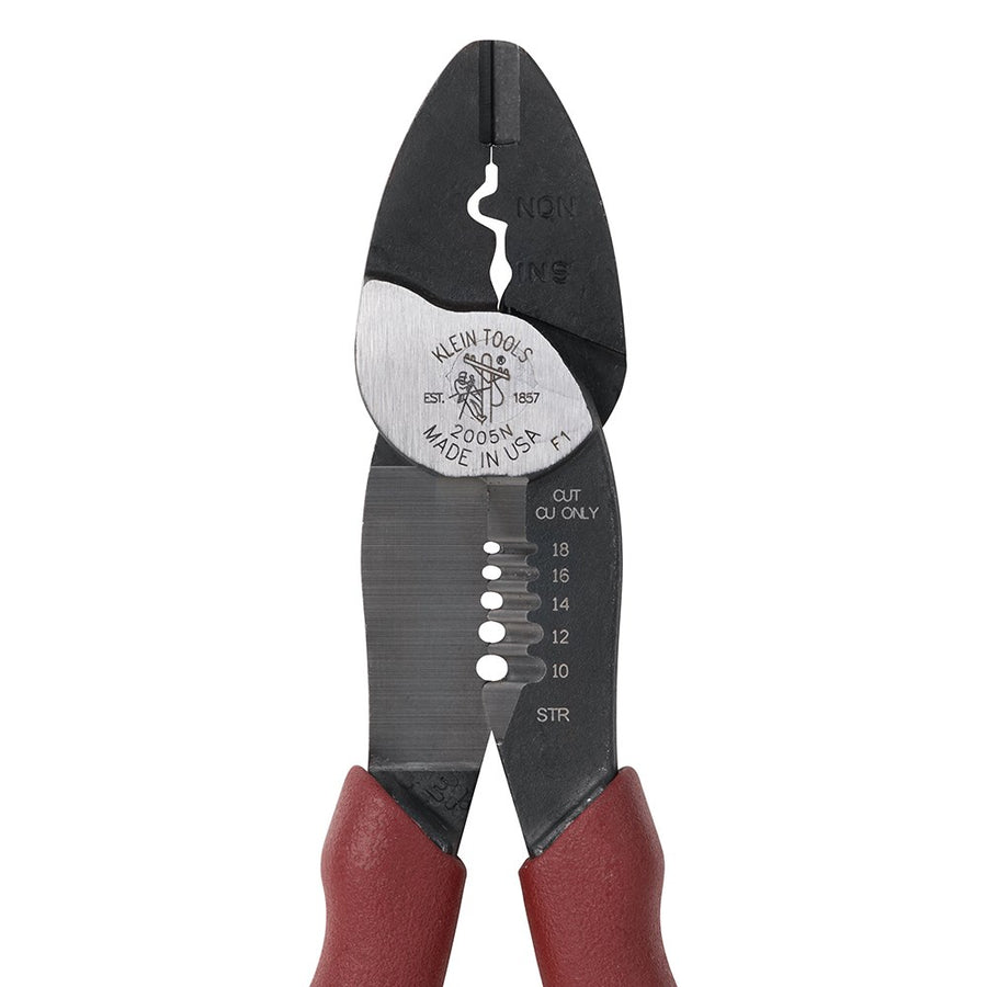 Klein 9" Forged Steel Wire Crimper, Cutter and Stripper