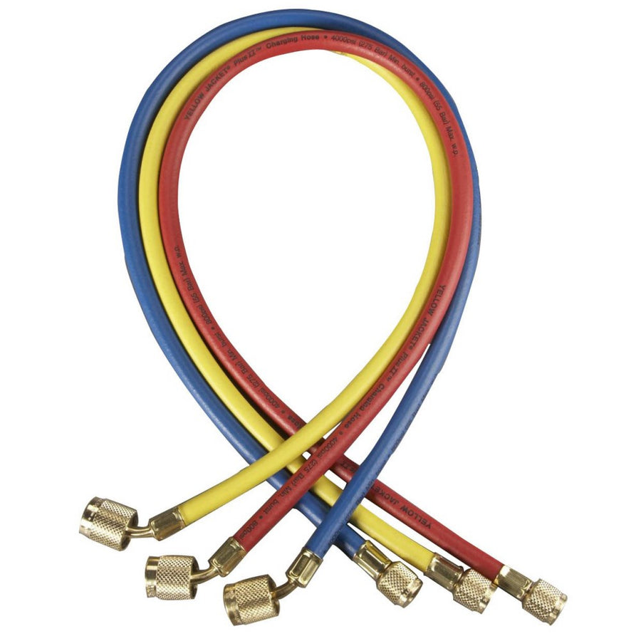 Yellow Jacket 1/4" X 48" PLUS II Charging Hose Set with SealRight Fitting | 3 Pack