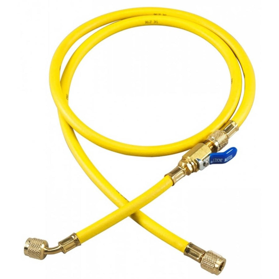 Yellow Jacket 1/4" X 50' Yellow PLUS II Charging Hose with FlexFlow Valve