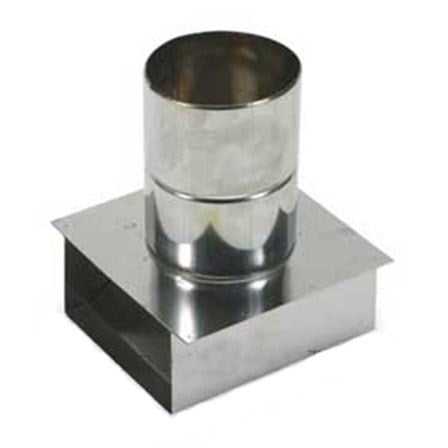 NovaVent 4" Stainless Steel Termination Box with 3-1/2" Sleeve