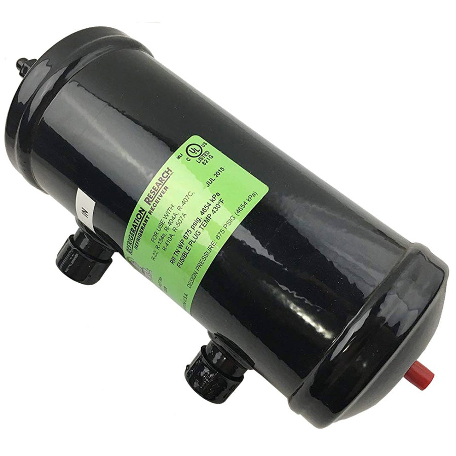 Refrigeration Research 14 lb Higher Pressure Bull-Dog Receiver with 1" Rotalock Valve