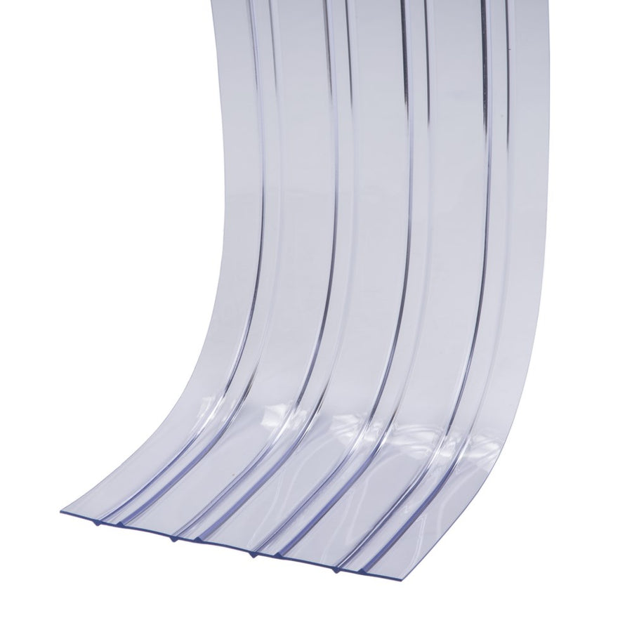 Kason 124" X 150" HD Universal 8" Ribbed Vinyl Strip Curtain Assembly
