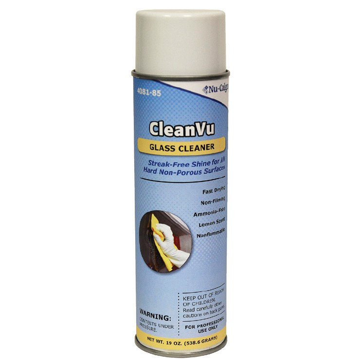 Nu-Calgon Cleanvu Glass Cleaner Aerosol | Citrus Odour | 19 oz. Can