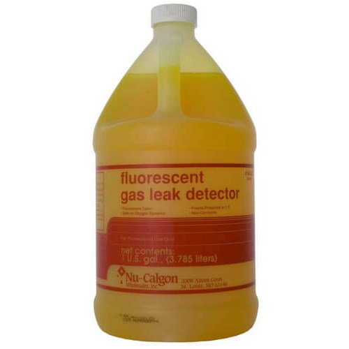 Nu-Calgon Fluorescent Gas Leak Detector | Yellow | 1 Gallon Bottle