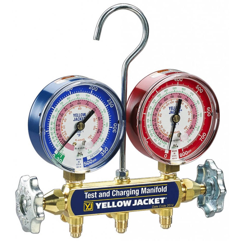 Yellow Jacket Series 41 2 Valve Test and Charging Manifold for R22/R40 ...