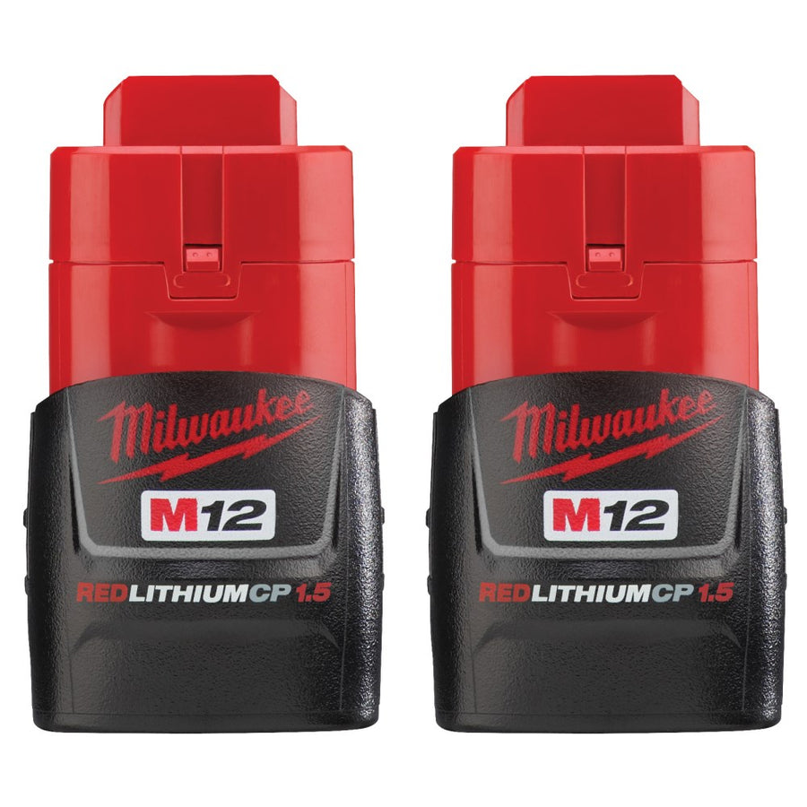 Milwaukee M12 REDLITHIUM CP1.5 Compact Battery | 12V | 2 Pack