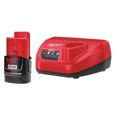 Milwaukee M12 REDLITHIUM CP1.5 Compact Battery and Charget Kit | 12V
