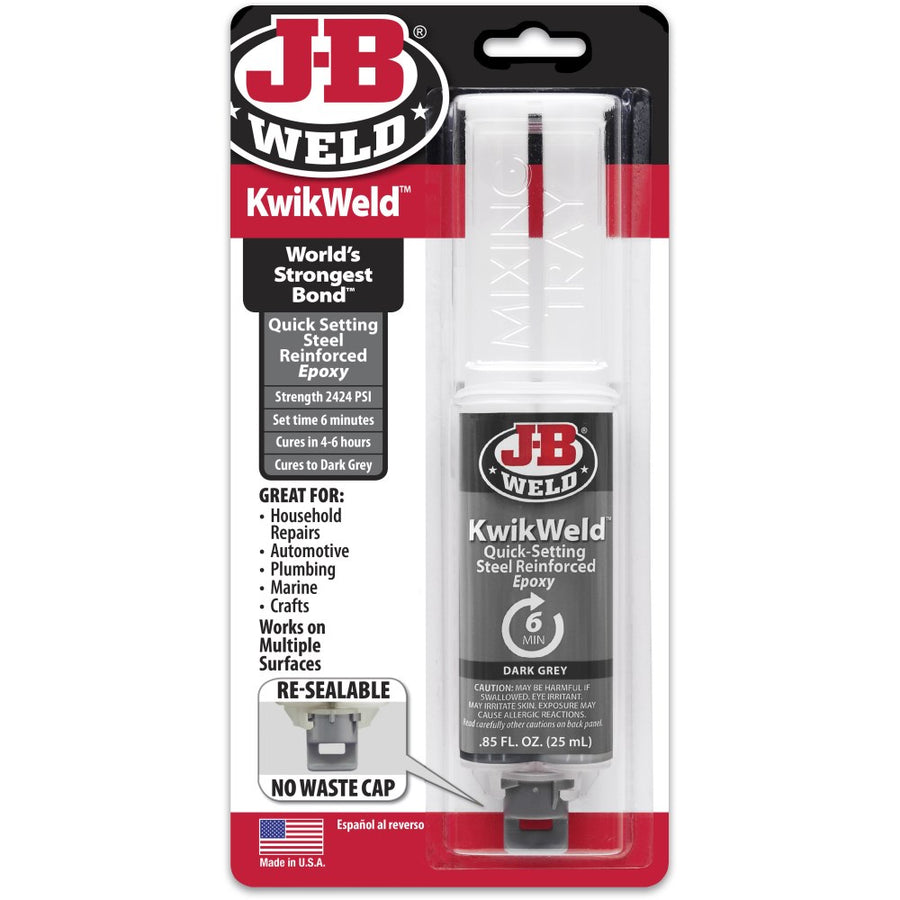 J-B Weld KwikWeld Steel Reinforced Epoxy Resin Syringe | 25 ml