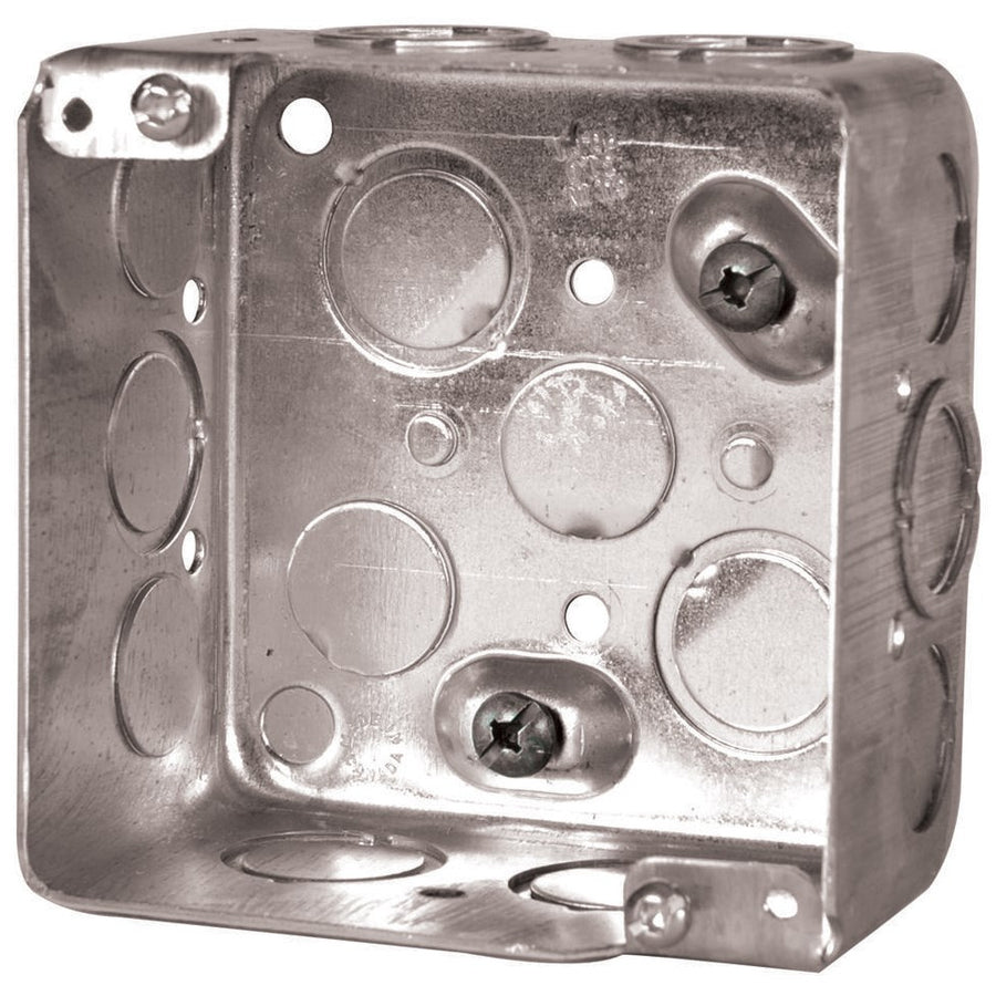 Hubbell Square Electrical Box | 4" L X 4" W X 2-1/8" D