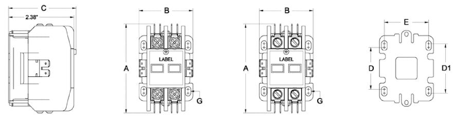 MARS 2 Pole 40 FLA Definite Purpose Contactor | 24V Coil