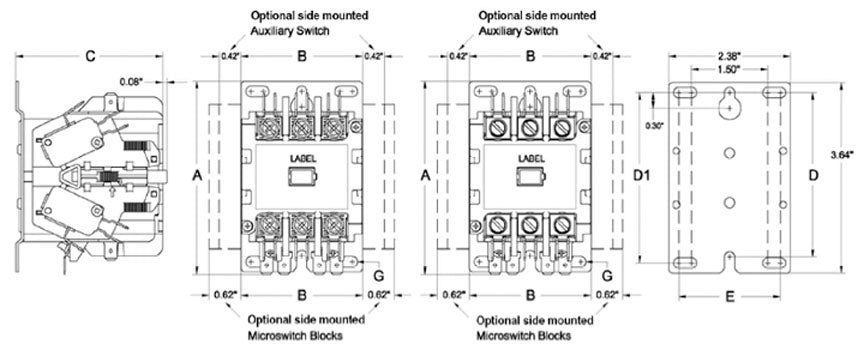 MARS 3 Pole 40 FLA Definite Purpose Contactor | 24V Coil