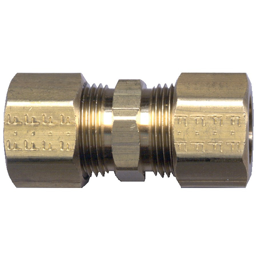 3/4" X 3/4" OD Brass Compression Union Coupling