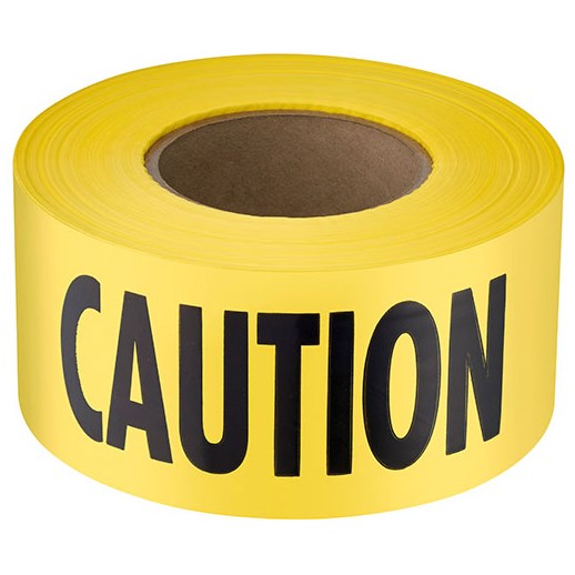 Empire Standard Yellow Barricade Tape | 3" X 300' | Caution