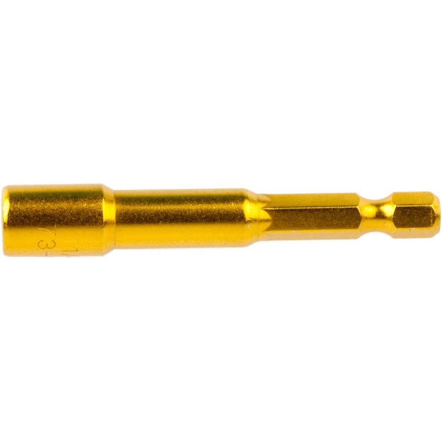 BOSS 1/4" X 2.5" Yellow Colour Coded Magnetic Nut Driver Bit