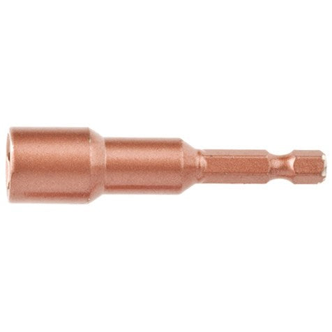 BOSS 7/16" X 2.5" Brass Colour Coded Magnetic Nut Driver Bit