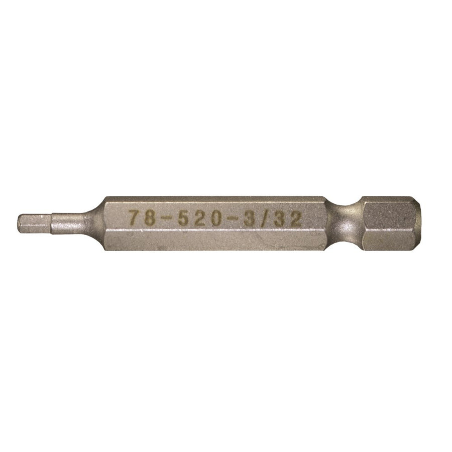 BOSS 1/8" X 2" Hex/Allen Plain Finish Bit