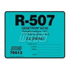 MARS R507 Refrigerant Identification Label | Pack of 10