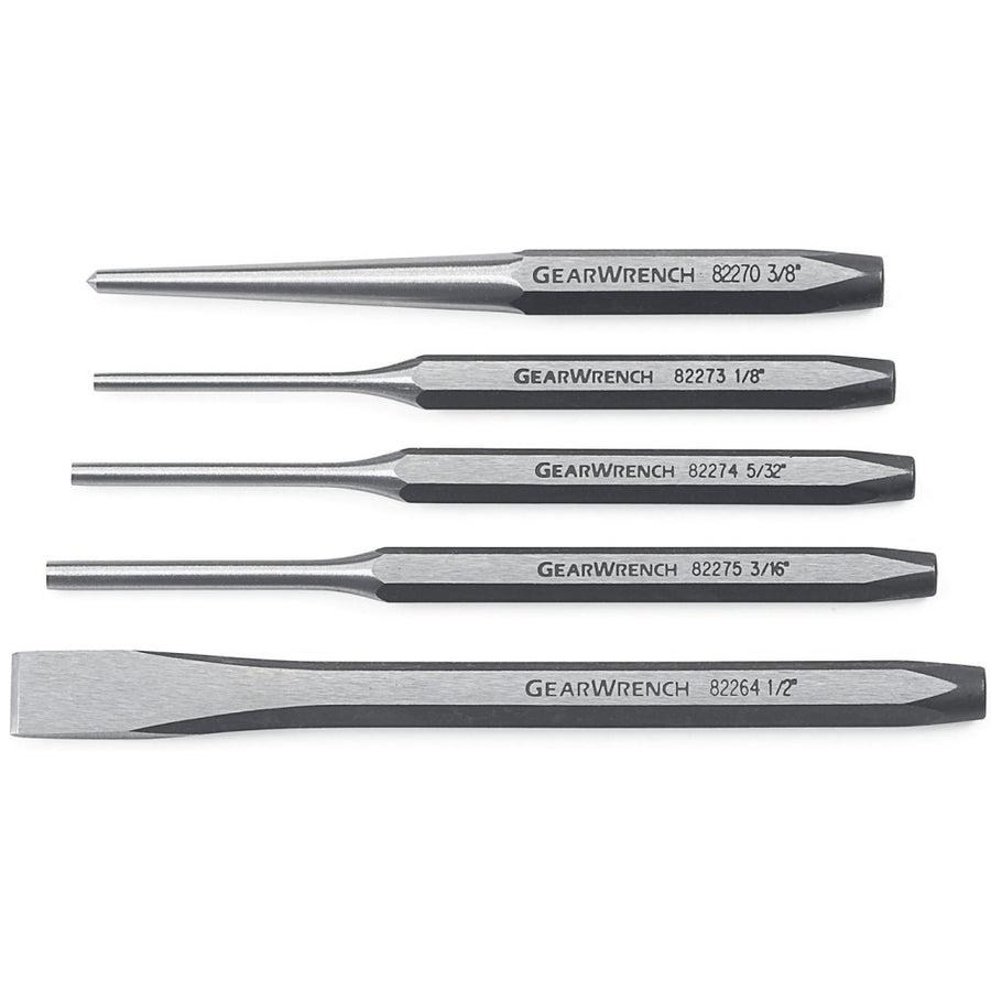 Gearwrench Punch and Chisel Set | Alloy Steel | 5 Piece