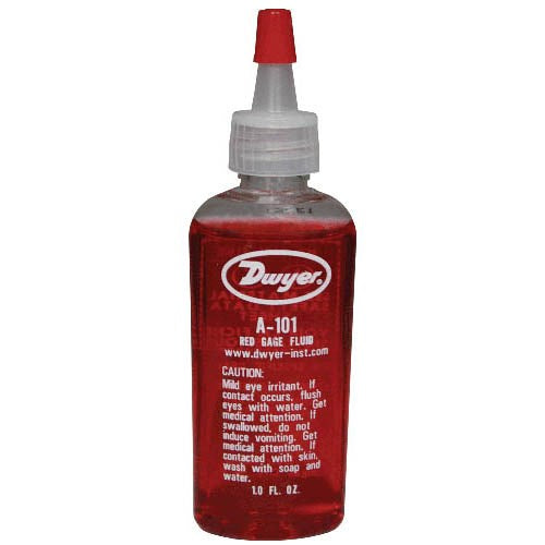 Dwyer Red Gage Fluid Oil | 1 oz. Dispenser Bottle