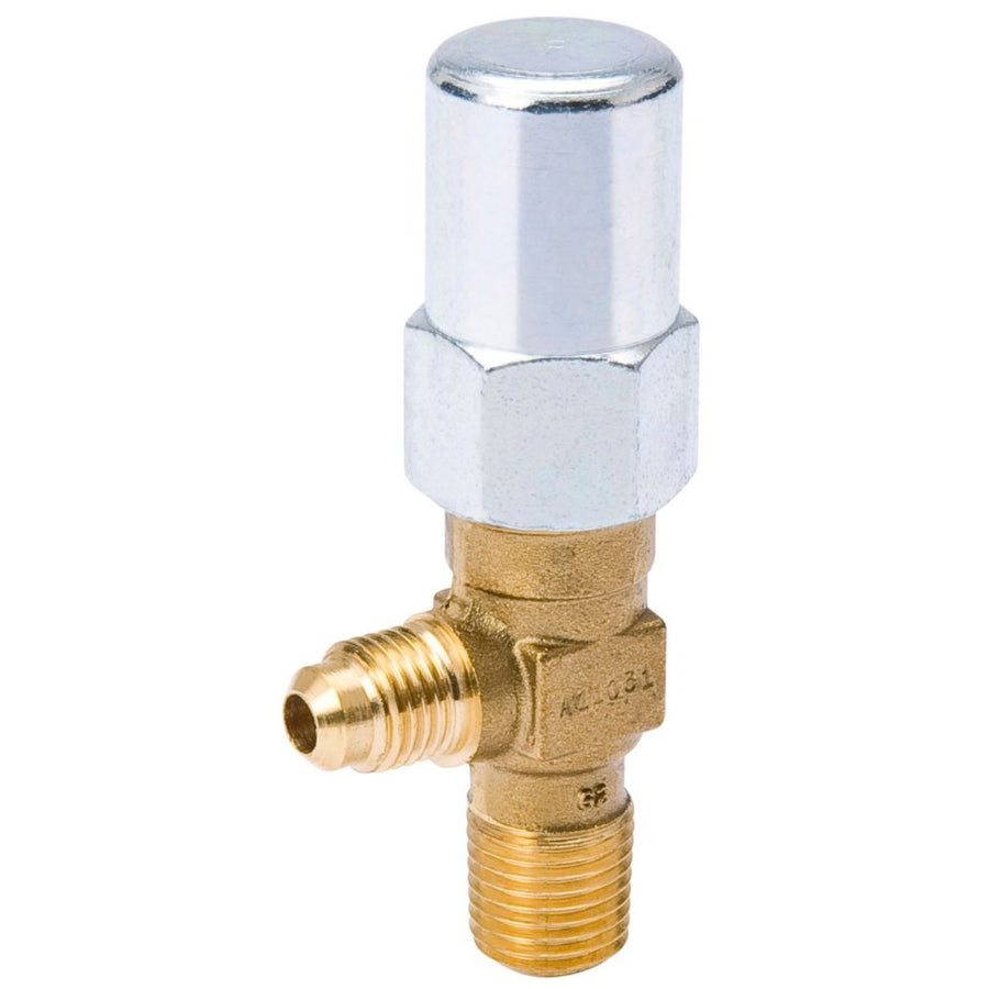 Streamline Packed Angle Line Valve | 3/8" NPTFE X 3/8" Flare | Non-Backseating