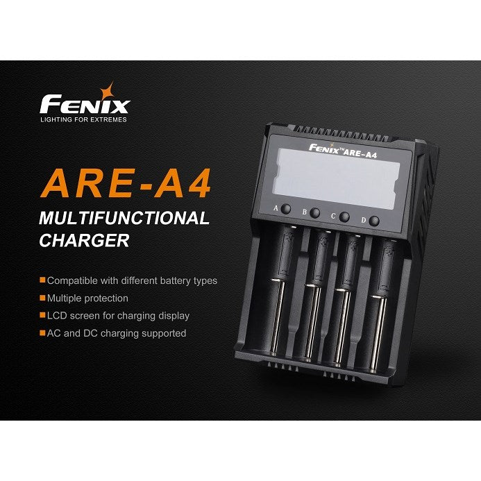 Fenix 4 Channel Battery Charger with LCD Screen