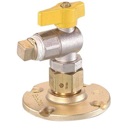 TracPipe AutoFlare 3/4" FNPT 90 Degree Brass Flange Valve