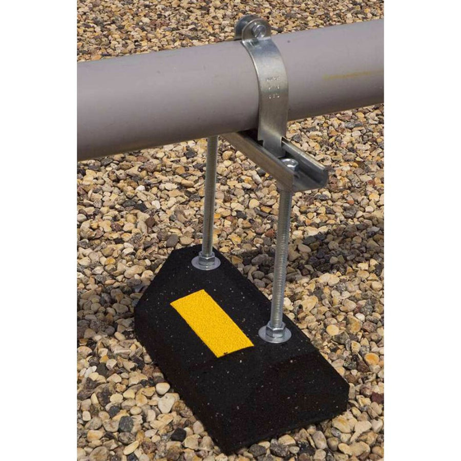 C-Port 9.6" X 6" Rooftop Support with 12" Channel Strut Risers | 400 lbs Max. Load
