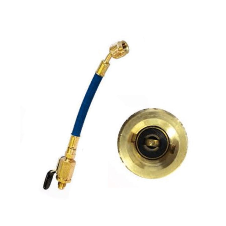 JB KOBRA 1/4" X 6" Blue High Pressure Hose with Ball Valve Whip End Only